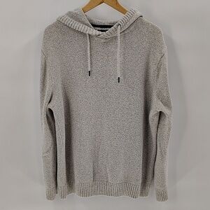 Even Tide Notch Hooded Sweater Size XL Off White